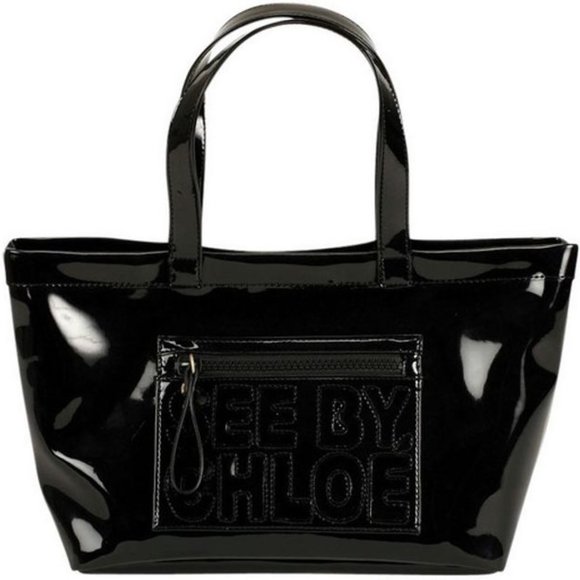 See By Chloe Handbags - SEE BY CHLOE-patent vinyl small tote- EUC!